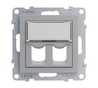LEGRAND, SEANO 765264 - Adattatore Systimax a 2 prese per dati, colore: Alluminio laccato