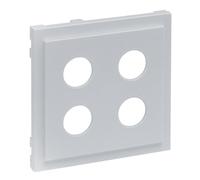 LEGRAND, SEANO 765279 - Copertura per scatola di giunzione per altoparlante, prese da 4 mm, colore: Alluminio laccato
