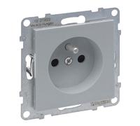 LEGRAND, SEANO 765280 - Presa standard francese/belga con maggiore protezione da contatto, colore: Alluminio laccato