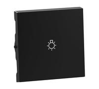 LEGRAND, SEANO 765313 - Altalena con simbolo di luce per interruttore, pulsante e interruttore a croce, coperchio interruttore, piastra a bilanciere, colore: Nero laccato