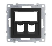 LEGRAND, SEANO 765364 - Adattatore Systimax a 2 prese per dati, colore: Nero laccato