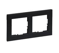 LEGRAND, SEANO 765372 - Telaio, in termoplastica, senza alogeni, dimensioni: 87 x 158 mm, colore: Nero laccato