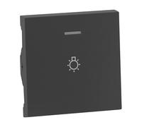 LEGRAND, SEANO 765416 - Altalena con simbolo di luce per interruttore retroilluminato, interruttore a croce, coperchio dell'interruttore, piastra a bilanciere, colore: Nero laccato