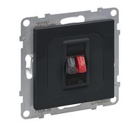 LEGRAND, SEANO 765476 - Connettore per altoparlante, 1 volta, con morsetti a molla (rosso/nero)