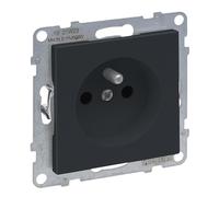 LEGRAND, SEANO 765480 - Presa standard francese/belga, morsetti a incastro, con maggiore protezione da contatto, colore: antracite laccato