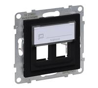 LEGRAND, SEANO 765802 - Adattatore per presa di scatole di dati Key-Stone, modulo Key-Stone, colore: Nero laccato, 765802