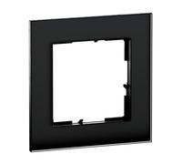 LEGRAND, SEANO Natura 766111 - Cornice in materiale reale, produzione e imballaggio sostenibili, design Black Smoked Glass, 1 pezzo