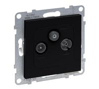 LEGRAND, Seano TV R-SAT 765369 - Presa terminale HD-TV, attenuazione di connessione: 10 dB, colore: Nero laccato