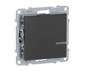 LEGRAND, SEANO with Netatmo Interruttore con opzione dimmer senza conduttore N, Montaggio in scatola cava, Home + Control, Smart Home, 230 V, 1,3 A, Compensatore incluso (040149), Colore: Antracite,