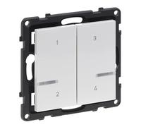 Legrand, SEANO with Netatmo Tasto scenario 4 volte, recupero di 4 scenari individuali, Home + Control, 3 celle a bottone incluse (durata di 8 anni), Smart Home, colore: bianco ultra bianco 765635