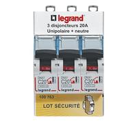 LEGRAND | Set di 3 interruttori DNX³, Visualizzazione Immediata Del Circuito Guasto, Arrivo Ad Alta E Uscita Bassa Da Terminali A Vite, Alimentazione A Pettine O Cavo