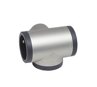 LEGRAND - Spina multipresa triplite - 3 prese laterali a T con terra - sicurezza integrata per bambini - alluminio e grigio scuro