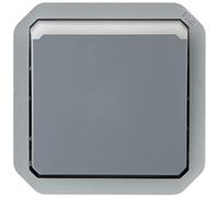 Legrand - Spingere luminoso impermeabile Plexo 10A per equipaggiare una cassa o piastra supporto finitura grigio