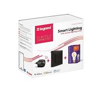 LEGRAND Starter Pack Valena Next con Netatmo: 1 Gateway plug-in + 1 Comandi di illuminazione wireless + 1 lampadina intelligente E27 Vintage/Nero 199212