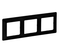 Legrand Valena Life 754253 - Telaio a 3 scomparti, colore: Nero