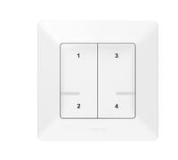 LEGRAND, Valena Life with Netatmo Interruttore scenario a 4 pulsanti, controllo radio, controllo locale o tramite app o assistente vocale (Alexa, Siri, ..), indicatore batteria LED, batteria inclusa,