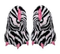 legtovt Paw Slippers for Women Non-slip Thermal Zebra Claw Slippers Silent Monster with Crystal Lining Moisture-Proof Animal for Women & Girls Shoe Size 39