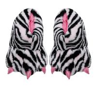 legtovt Paw Slippers for Women Non-slip Thermal Zebra Claw Slippers Silent Monster with Crystal Lining Moisture-Proof Animal for Women & Girls Shoe Size 38