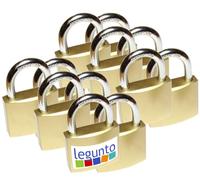 Legunto 12 lucchetti - una chiave per tutti - pratico e sicuro - 72 chiavi di ricambio, adatte a ciascuna delle serrature con chiusura uguale