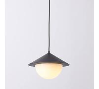 LEGZIT Lampada a Sospensione Moderna in Acrilico Creativo Lampada a Sospensione in Ferro Nero per Sala da Pranzo Lampadario Industriale Semplice Decorazione Interna Lampada a Testa Singola