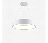 LEGZIT Simple Iron Art LED 55W Moderna Lampada a Sospensione Isola Illuminazione a soffitto Anello Decorativo Design Lampada Tavolo da Pranzo Lampadario Metallo Acrilico Lampada a Sospensione per s