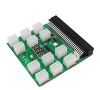 LeHang 1 Adattatore per schede Breakout per alimentatori DPS-1200FB/QB PCI-E 6Pin Aggiungere 2PSU Mining BTC con PCI-e 6X 6Pin a 6+2Pin PCI-e Cavo di Alimentazione Verde