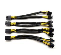 LeHang 4X GPU VGA PCIe 8 Pin Femmina a Doppio 8 Pin (6+2) Maschio PCI Express Power Sleeved Cavo di prolunga 8 Pin (20 cm)