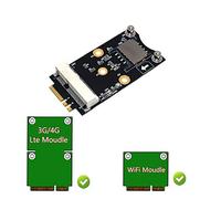 LeHang Adattatore A/E da Mini PCI-E a M.2 (NGFF) con Slot per schede SIM per modulo WiFi/WWAN/LTE