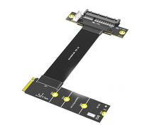 LeHang Cavo di Estensione PCI-E 4.0 4X Gira a 180 Gradi M.2 Key M (Gira a Destra)