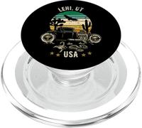 Lehi Utah USA Hotrod Retro Deserto Tramonto Design PopSockets PopGrip per MagSafe