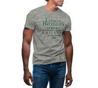Lehman Brothers Employee of Risk Management Department 2008 T-Shirt Maglietta Grigio per Uomo Size M