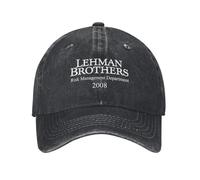 Lehman Brothers Risk Management Cappellini da Baseball Moda Distressed Washed Snapback Cappello Uomo Donna Outdoor Allenamenti Regolabile vestibilità, Trekking