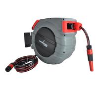 LEHMANN Avvolgitubo da Parete Automatico con Tubo da 20 m + 2 m, Avvolgitubo da Giardino per Irrigazione Flessibile, incl. Tubo di Alimentazione 2 m, Raccordi da 3/4" e 1/2"