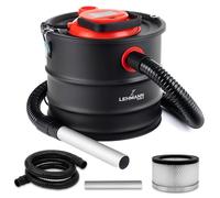 LEHMANN Bidone Aspiracenere per Stufa a Pellet, Camino e Barbecue, 15L, Aspiratore per Cenere ad Alte Temperature, Robusto Serbatoio, Filtro HEPA in Cestello Metallico, Funzione Soffiaggio