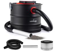 LEHMANN Bidone Aspiracenere senza Sacco 18L, 1200W, Robusto Serbatoio, Lavabile Filtro HEPA in Cestello Metallico, Funzione Soffiaggio, Aspirapolvere per Stufa a Pellet, Camino e Barbecue