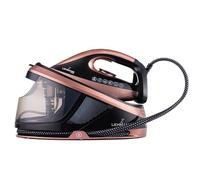 LEHMANN Ferro da Stiro a Vapore con Caldaia, Pressione Pompa 8 Bar e Potenza 2400 W, Serbatoio 1,5 L, Funzione ECO, Vapore Verticale, Piastra in Ceramica, Spegnimento Automatico, Nero e Rosa Oro