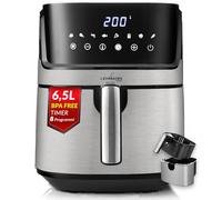 LEHMANN Friggitrice ad aria 6,5L, Air Fryer mit 8 Programmi, Cassetto Antiaderente di Grande Capacità, Display Touch, Timer, Temperatura Regolabile 80-200 °C, Cassetto Lavabile in Lavastoviglie