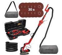 LEHMANN Giraffa Levigatrice per Cartongesso 1800W - 7 Velocità - Luce LED e Manico Telescopico Regolabile - Levigatrice per Muro con Funzione Aspirante - Incl. 30 Dischi Abrasivi e Valigetta