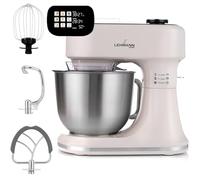 LEHMANN Impastatrice Planetaria con Display, 1500W, Funzione di Fermentazione e Riscaldamento, Bilancia Integrata, 12 Velocità, Timer, Ciotola 5 L, Accessori - Frusta, Gancio Impastare e Mescolatore