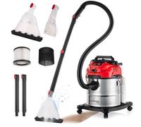 LEHMANN Lavatappeti con Contenitore da 20 L - 1600 W - Aspirapolvere Lava Tappeti e Divani - Filtro HEPA - Serbatoio detergente da 4,3 l - Pulitore Tappezzeria - Spruzza, Pulisce e Aspira