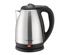 LEHMANN LHOEK-2220D - Bollitore elettrico in acciaio inox, 1,8 l, 2200 W, per alimenti per bambini, tè, caffè, spegnimento automatico e protezione da surriscaldamento, senza BPA, colore: Argento