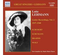 Lehmann Lotte - Lieder Recordings, Vol. 2 (1937-194