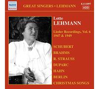 Various Composers Lieder Recordings Vol. 6: 1947 and 1949 (CD) Album
