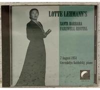 Lehmann, Lotte - Santa Barbara Farewell Concert