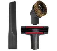 LEHMANN Set di accessori per aspirapolvere, 3 pezzi, bocchetta universale per aspirapolvere, set di accessori per aspirapolvere, bocchetta per fessure, pennello per mobili, accessori per aspirapolvere