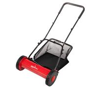 LEHMANN Tagliaerba a rullo 40 cm con cesto 15 L - Tagliaerba manuale a spinta per erba, senza elettricità, meccanico con 5 lame, altezza di taglio regolabile 15-43 mm, manico pieghevole