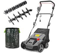 LEHMANN Teasel Arieggiatore Scarificatore 2in1, 1800W, Arieggiatore per Prato Elettrico con Larghezza di Lavoro 38 cm - 5 Livelli di Profondità di Lavoro Regolabile da -12 biz + 6 mm