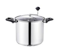 Lehman's Popcorn Popper manuale - Macchina per popcorn in acciaio inox, non è necessaria alcuna misurazione, raddoppia come pentola di cottura
