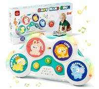 Lehoo Casle Giochi Neonato 6 mesi Bebe Tamburo-Musicale Giocattolo con 3 Sonori + Modalità di Gioco Intelligente, Giochi Bambini 1 anno - Regalo Neonato per 6 9 12 mesi