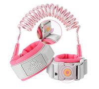 Lehoo Castle Guinzaglio per Bambini, 1,5M Cinturino per Bambini Antiperduta, Bracciale Sicurezza Bambino, Portatile Che Cammina Anti-Perso Mano Cintura(rosa)